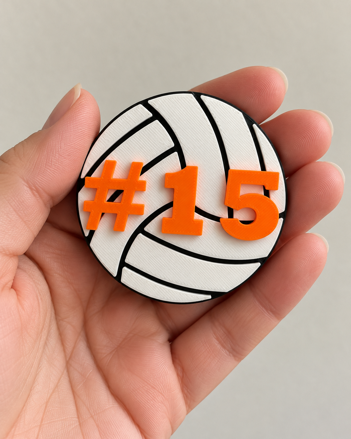 Personalized Volleyball Magnet – Custom Jersey Number, 3-Inch