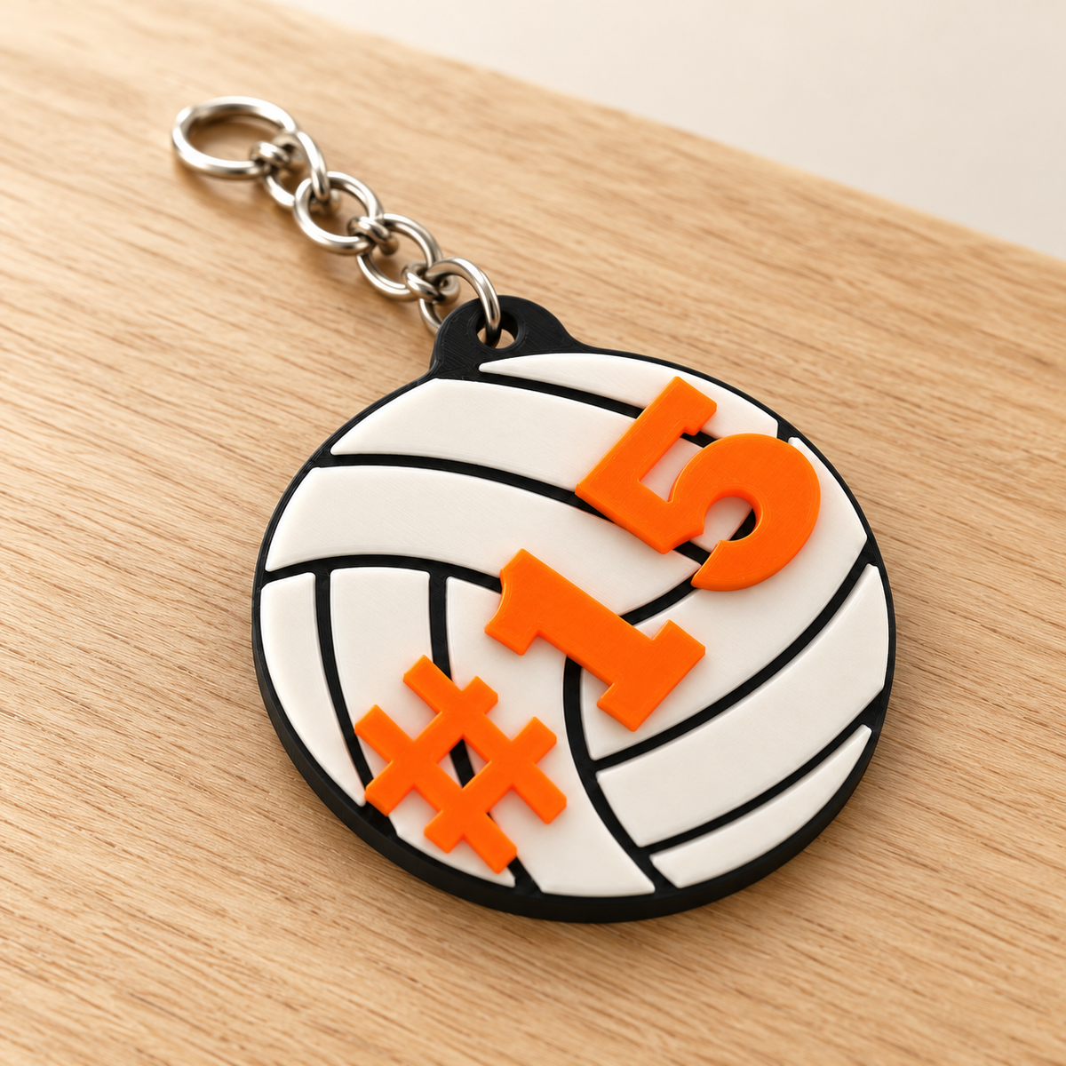 Keychain on light wood